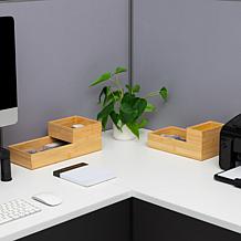 Mind Reader 7 Piece Bamboo Drawer Organizer Set