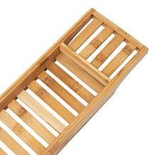 Mind Reader Bamboo Bathtub Caddy Tray Organizer