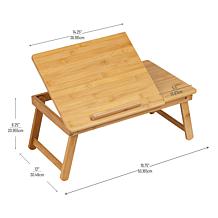 Mind Reader Bamboo Laptop Bed Tray - Brown
