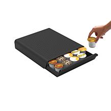 Mind Reader Coffee Pod Organizer Drawer, 30 K-Cup/35 Verismo - Black
