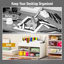 Mind Reader Craft Supply Organizer with Top Tray and 4 Drawers