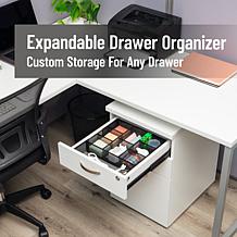 Mind Reader Expandable Mesh Desk Drawer Organizer