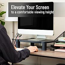 Mind Reader 'Guide ' Adjustable Plastic Monitor/Laptop Stand - Black