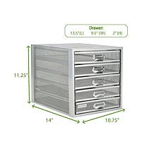 Mind Reader Heavy Duty Multi-Purpose 5-Drawer Cabinet