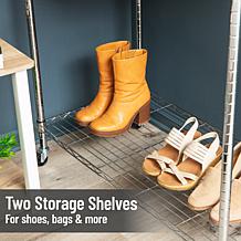 Mind Reader Heavy Duty Rolling Garment Rack with Adjustable Bar