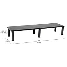 Mind Reader Large Adjustable Dual Monitor Stand Black