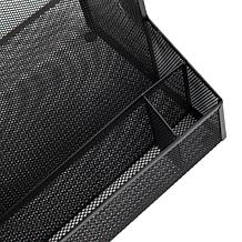 Mind Reader Large Metal File Organizer Storage Basket, Black