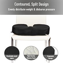 Mind Reader Memory Foam Seat Cushion with Air Cloud Technology Gray