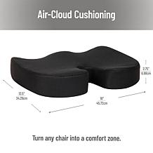 Mind Reader Memory Foam Seat Cushion with Air Cloud Technology Gray