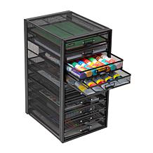 Mind Reader Mesh 10-Compartment Desk Organizer, Black
