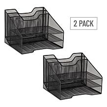 Mind Reader Mesh 5-tray Desk Organizer