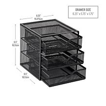 Mind Reader Mesh Mini 3-Drawer Organizer