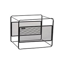 Mind Reader Metal Mesh Hanging Folder File Organizer - Black