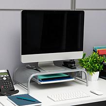 Mind Reader Metal Mesh Monitor Stand and Desk Organizer 2-pack