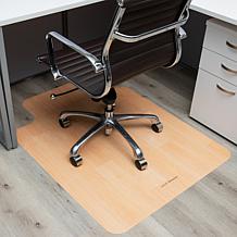 Mind Reader Office Chair Mat For Hardwood Floor, Brown - 36" x 48"