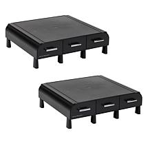Mind Reader PC Laptop IMAC Monitor Stand and Desk Organizer 2-pack