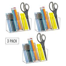 Mind Reader Pen and Accessories Holder Acrylic Set of 3 Clear