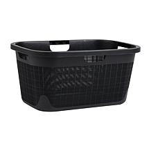 Mind Reader Plastic 40L Laundry Basket Clothes Hamper Black