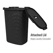 Mind Reader Plastic 60L Laundry Hamper Lid Set of 3 Ivory