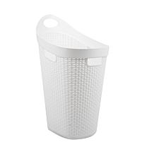 Mind Reader Rolling Laundry Basket with Cutout Handle