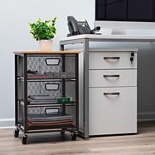 Mind Reader Rolling Storage Cart with 3 Drawers