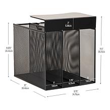 Mind Reader Slide-On Under Desk File Organizer Steel Storage