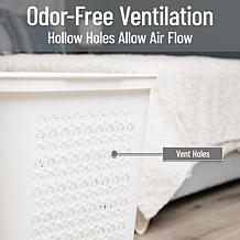 Mind Reader Slim Tapered Laundry Hamper with Ventilation