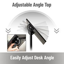 Mind Reader Standing Whiteboard Desk with Adjustable Height