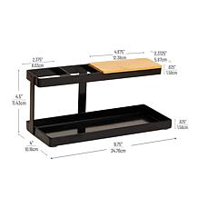 Mind Reader Tower Deskbar Organizer with Wood Platform