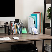 Mind Reader Vertical File Storage Desktop Organizer Magazine Holder