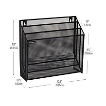 Mind Reader Wall Mount Vertical File Storage Desktop Organizer