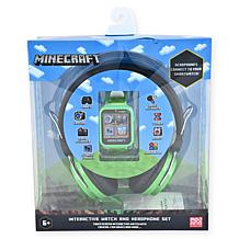 Minecraft Creeper Unisex Child Smart Watch and Headphone Set - Green