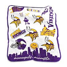 Minnesota Vikings Sherpa Fleece Sofa Hooded Blanket Bed Plush Poncho Throw  Gifts