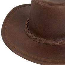 Minnetonka Leather Fold Up Reinforced Brim Hat