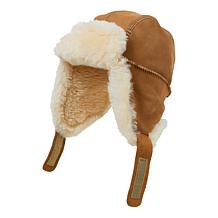 Minnetonka Water Resistant Suede & Sheepskin Bomber Hat