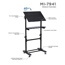 Mount-It! Mobile Lectern Stand Up Desk