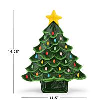 Mr. Christmas 14.25''Tree Platter with Dip Section- Green