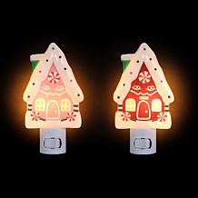 Mr. Christmas Set of 2 Gingerbread Nightlights