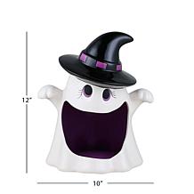 Mr. Halloween 11" Motion Activated Ceramic Jack-O-Lantern Candy Bowl