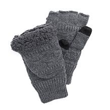 MUK LUKS Men's Faux Fur Flip Mittens