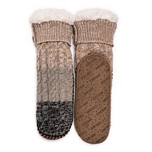 Muk Luks Women's Short Cable Slipper Socks
