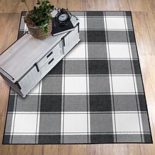 My Magic Carpet Buffalo Plaid Washable Area Rug 5'x7'