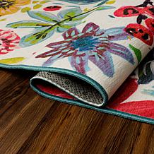 My Magic Carpet Floral Bloom Multicolor Washable Runner Rug 2.5'x7'