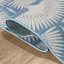 My Magic Carpet Genevieve Gorder Flock 2.5'x7' Rug - Colfax Blue