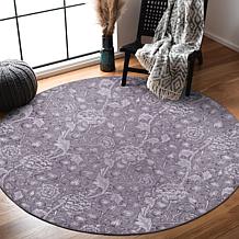 My Magic Carpet Kalini Floral Washable Round Rug 6'