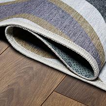 My Magic Carpet Kyoa Grey Olive Washable Area Rug 3'x5'