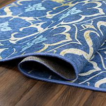 My Magic Carpet Leilani Damask Washable Area Rug 5'x7'