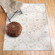 My Magic Carpet Leilani Damask Washable Area Rug 5'x7'