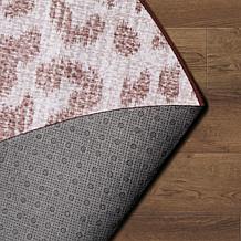 My Magic Carpet Miya Leopard Washable Round Area Rug 6'