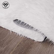 My Magic Carpet Shag White Washable Area Rug 5'x7'